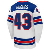 Quinn Hughes White US 2026 Away Replica Hockey Jersey, Hockey Sportswear Jersey Shirt, Long Sleeve Hockey Sweater Jersey, Casual Gift for Men