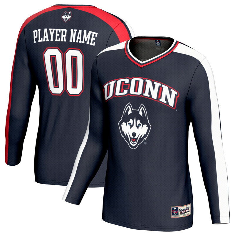 UConn Huskies Volleyball Jersey, Navy Sportswear Jersey Shirt, Lightweight Breathable Athletic Jersey, Casual Gift for Men, Style 203494817