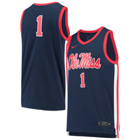 Ole Miss Rebels Basketball Jersey, Navy Replica Sportswear Jersey Shirt, Sleeveless Athletic Tank Jersey, Casual Gift for Men, Style 4104825