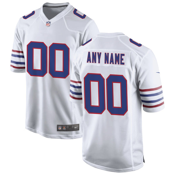Buffalo Bills White Alternate Custom Game Jersey