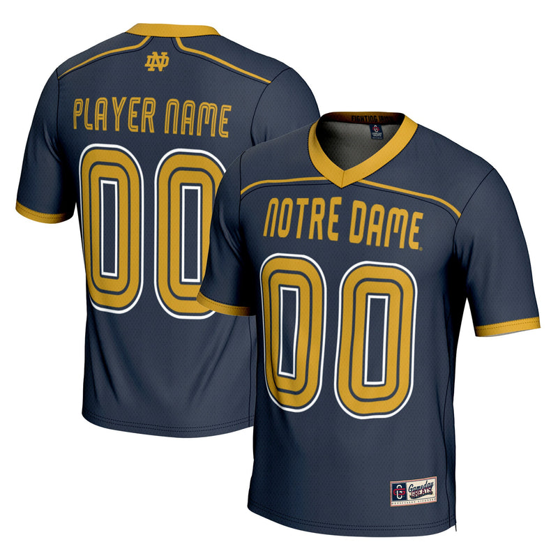 Notre Dame Fighting Irish Lacrosse Jersey, Navy Lightweight Sportswear Jersey Shirt, Lightweight Breathable Athletic Jersey, Casual Gift for Men