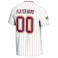Virginia Tech Hokies Softball Jersey, White Lightweight Sportswear Jersey Shirt, Lightweight Breathable Athletic Jersey, Casual Gift for Men