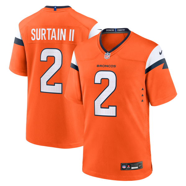 Denver Broncos Patrick Surtain II Orange Team Game Jersey