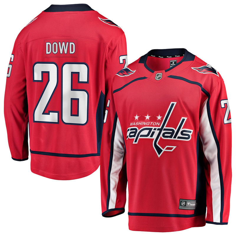 Nic Dowd Washington Capitals Hockey Jersey, Red Breakaway Home Sportswear Jersey Shirt, Long Sleeve Hockey Sweater Jersey, Casual Gift for Men