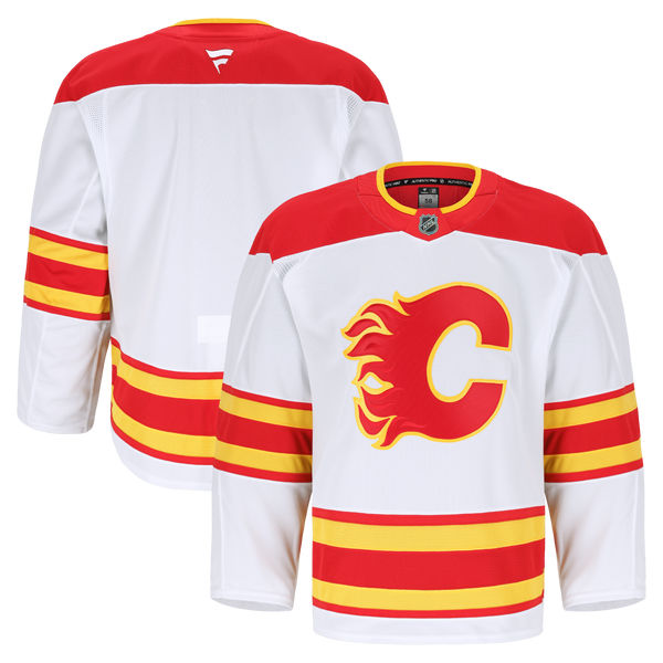 Calgary Flames White Away Authentic Pro Jersey