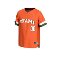 Miami Hurricanes Baseball Jersey, Orange Fashion Sportswear Jersey Shirt, Lightweight Breathable Athletic Jersey, Casual Gift for Men