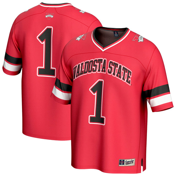 #1 Valdosta State Blazers Lightweight Collegiate Football Fashion Jersey - Red