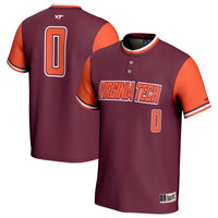 Virginia Tech Hokies Softball Jersey, Maroon Fashion Sportswear Jersey Shirt, Lightweight Breathable Athletic Jersey, Casual Gift for Men