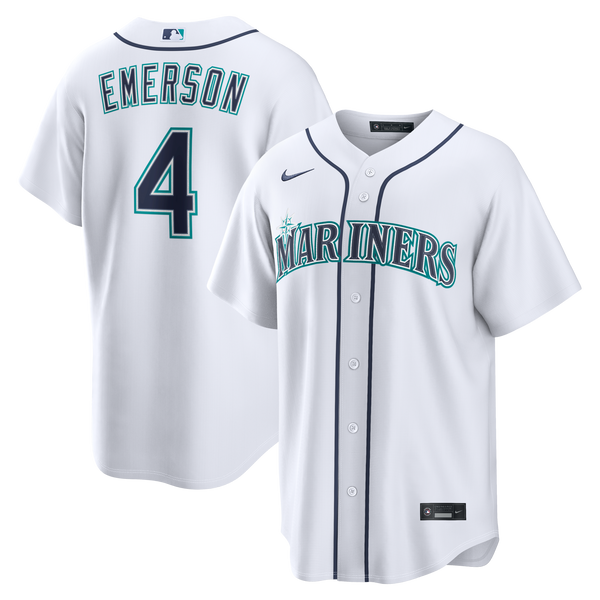 Seattle Mariners Colt Emerson White Home Replica Jersey