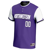 Northwestern Wildcats Softball Jersey, Purple Lightweight Sportswear Jersey Shirt, Lightweight Breathable Athletic Jersey, Casual Gift for Men