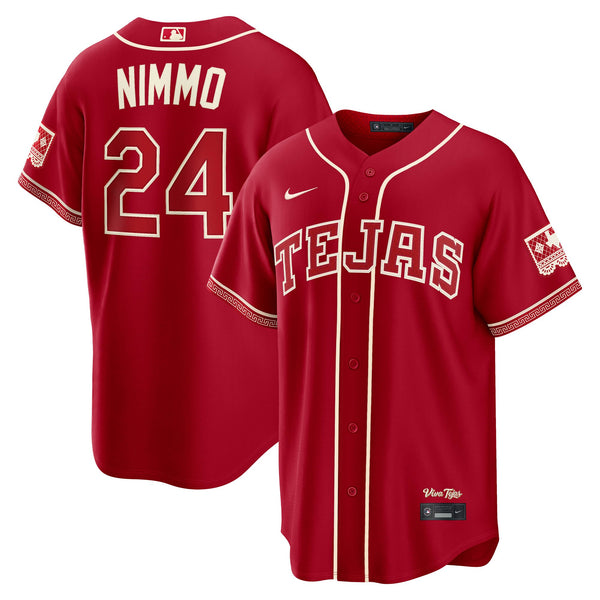 Texas Rangers Brandon Nimmo Red 2026 City Connect Stadium Jersey