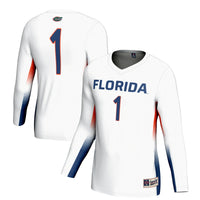 Florida Gators Volleyball Jersey, White Sportswear Jersey Shirt, Lightweight Breathable Athletic Jersey, Casual Gift for Men, Style 200461751