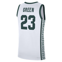 Michigan State Spartans Basketball Jersey, White Replica Sportswear Jersey Shirt, Sleeveless Athletic Tank Jersey, Casual Gift for Men