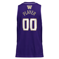 Washington Huskies Basketball Jersey, Purple Sportswear Jersey Shirt, Sleeveless Athletic Tank Jersey, Casual Gift for Men