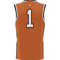 Texas Longhorns Basketball Jersey, Orange Sportswear Jersey Shirt, Sleeveless Athletic Tank Jersey, Casual Gift for Men, Style 200841555