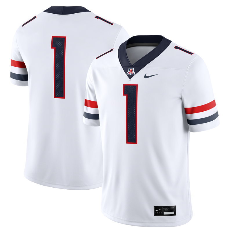 Arizona Wildcats Football Jersey, White Game Sportswear Jersey Shirt, Lightweight Breathable Athletic Jersey, Casual Gift for Men