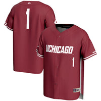 UChicago Maroons Baseball Jersey, Maroon Sportswear Jersey Shirt, Lightweight Breathable Athletic Jersey, Casual Gift for Men, Style 201141768