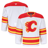 Calgary Flames Hockey Jersey, White Authentic Away Sportswear Jersey Shirt, Long Sleeve Hockey Sweater Jersey, Casual Gift for Men