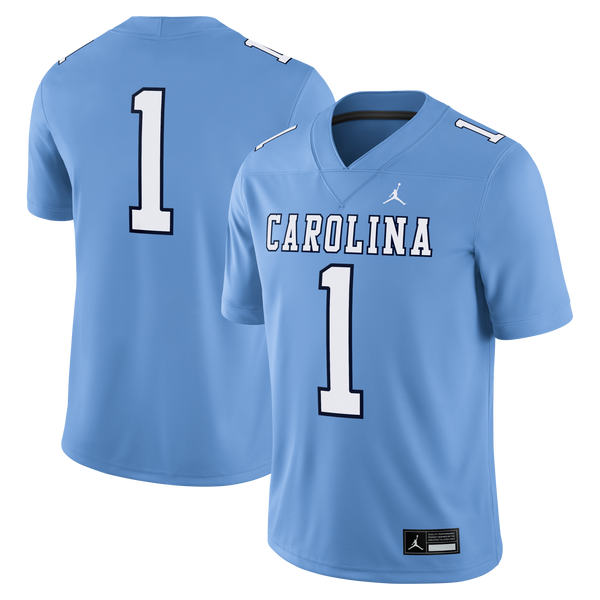 #1 North Carolina Tar Heels Alternate Game Football Jersey - Carolina Blue