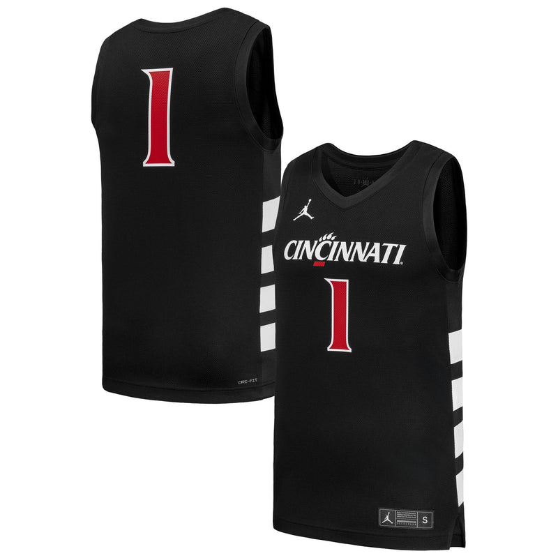 Cincinnati Bearcats Basketball Jersey, Black Replica Sportswear Jersey Shirt, Sleeveless Athletic Tank Jersey, Casual Gift for Men