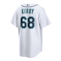 George Kirby Seattle Mariners Baseball Jersey, White Sportswear Jersey Shirt, Lightweight Breathable Athletic Jersey, Casual Gift for Men