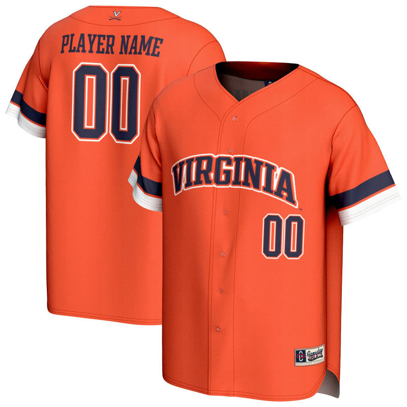 Virginia Cavaliers Baseball Jersey, Orange Sportswear Jersey Shirt, Lightweight Breathable Athletic Jersey, Casual Gift for Men, Style 202461702