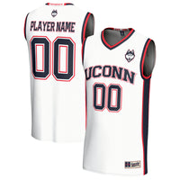 UConn Huskies Basketball Jersey, White Fashion Lightweight Sportswear Jersey Shirt, Sleeveless Athletic Tank Jersey, Casual Gift for Men