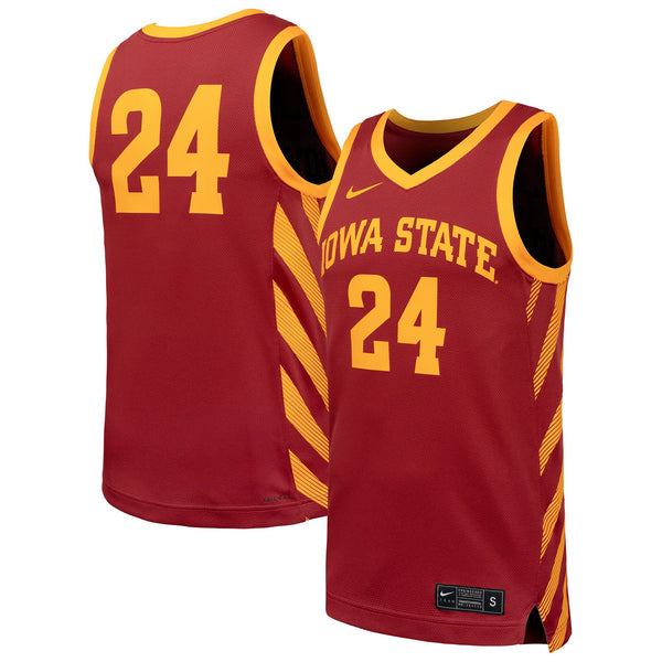 #24 Iowa State Cyclones Replica Basketball Jersey - Cardinal