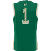 South Florida Bulls Basketball Jersey, Green Lightweight Sportswear Jersey Shirt, Sleeveless Athletic Tank Jersey, Casual Gift for Men