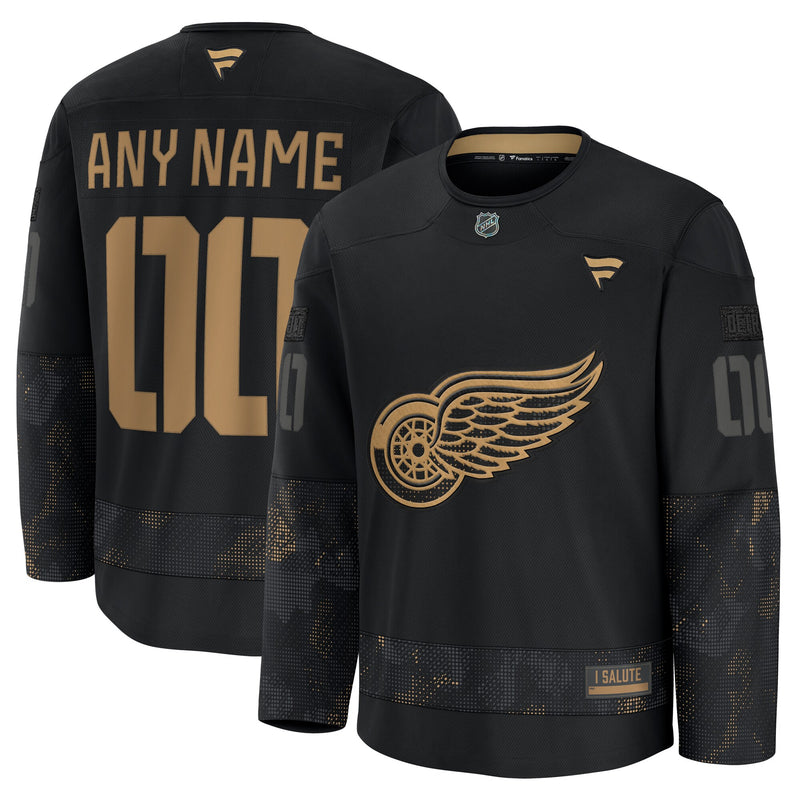 Detroit Red Wings Hockey Jersey, Black Sportswear Jersey Shirt, Long Sleeve Hockey Sweater Jersey, Casual Gift for Men, Style 202533025