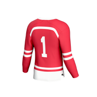 Boston University Hockey Jersey, Scarlet Sportswear Jersey Shirt, Long Sleeve Hockey Sweater Jersey, Casual Gift for Men, Style 203936225