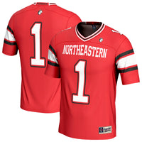 Northeastern Huskies Football Jersey, Red Fashion Sportswear Jersey Shirt, Lightweight Breathable Athletic Jersey, Casual Gift for Men