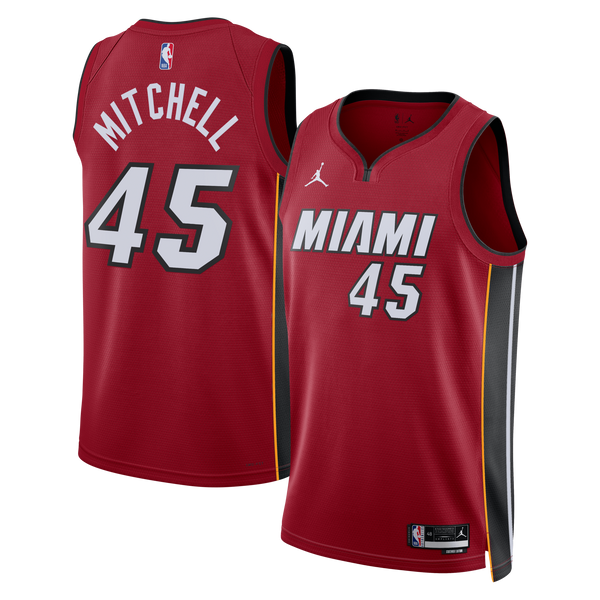 Miami Heat Statement Edition Swingman Jersey - Red - Davion Mitchell