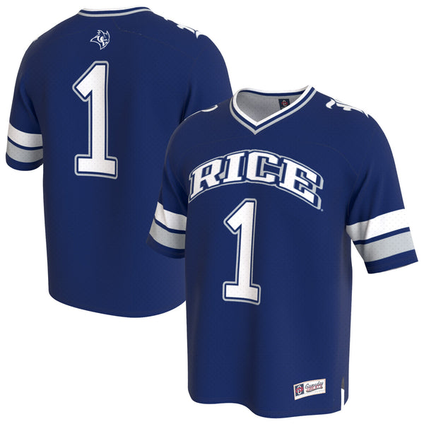 Rice Owls Lightweight Collegiate Football Fashion Jersey - Navy