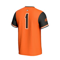 Oklahoma State Cowboys Softball Jersey, Orange Fashion Sportswear Jersey Shirt, Lightweight Breathable Athletic Jersey, Casual Gift for Men