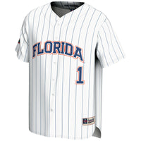 Florida Gators Lightweight Baseball Jersey, White Sportswear Jersey Shirt, Lightweight Breathable Athletic Jersey, Casual Gift for Men