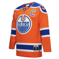 Connor McDavid Edmonton Oilers Hockey Jersey, Orange Sportswear Jersey Shirt, Long Sleeve Hockey Sweater Jersey, Casual Gift for Men