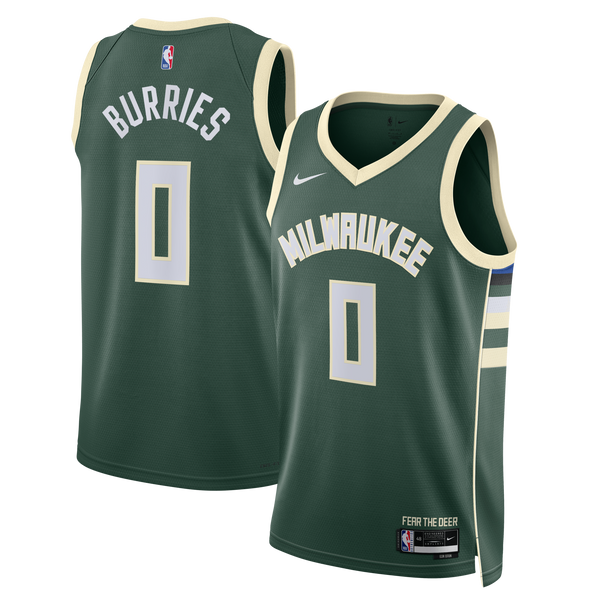 Milwaukee Bucks Icon Swingman Jersey - Green - Brayden Burries
