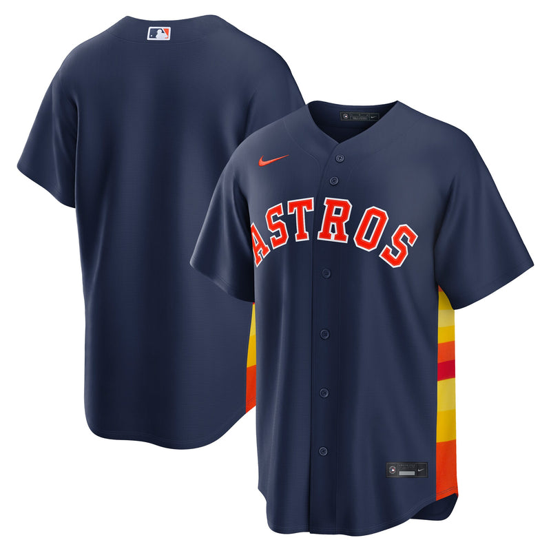 Houston Astros Baseball Jersey, Navy Replica Alternate Sportswear Jersey Shirt, Lightweight Breathable Athletic Jersey, Casual Gift for Men