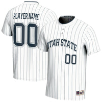 Utah State Aggies Softball Jersey, White Fashion Sportswear Jersey Shirt, Lightweight Breathable Athletic Jersey, Casual Gift for Men