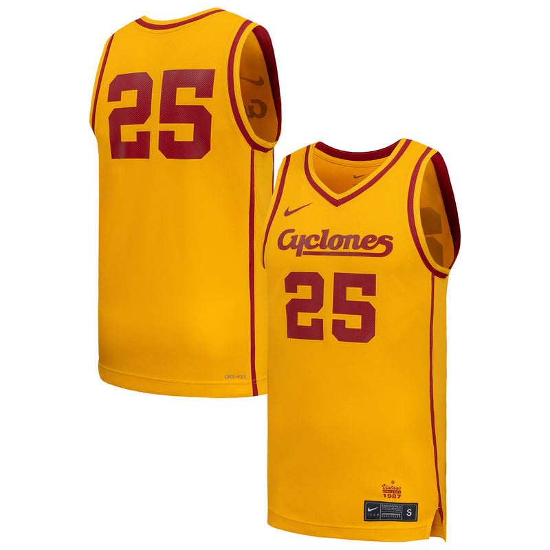 Iowa State Cyclones Basketball Jersey, Gold Replica Sportswear Jersey Shirt, Sleeveless Athletic Tank Jersey, Casual Gift for Men