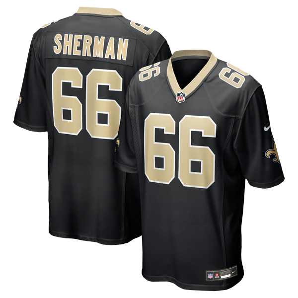 New Orleans Saints William Sherman Black Team Game Jersey