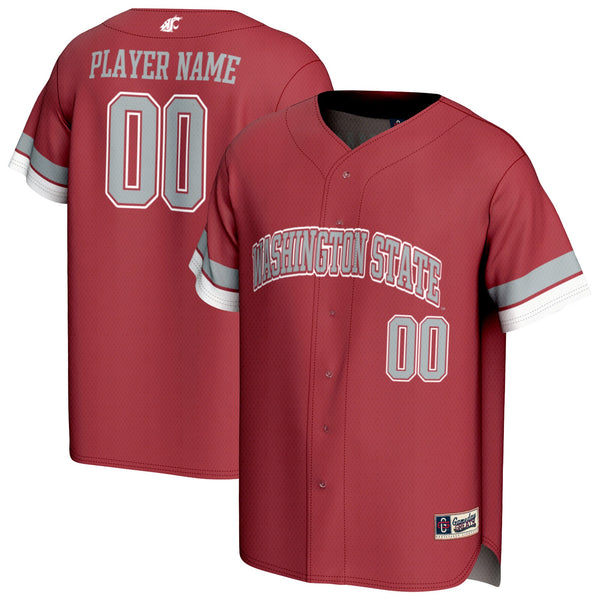 Washington State Cougars NIL Pick-A-Player Lightweight Baseball Jersey - Crimson