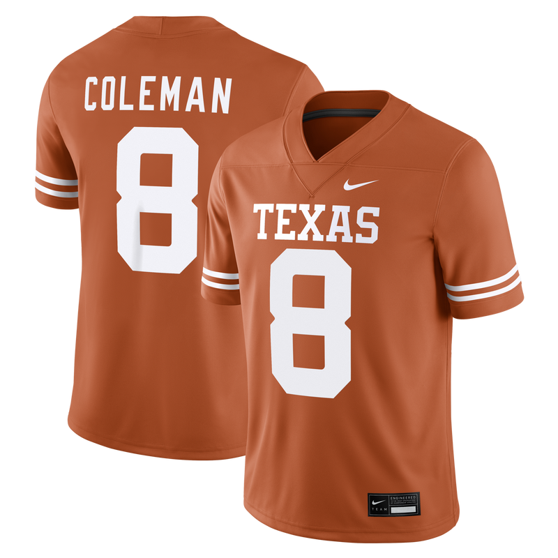 Texas Longhorns Football Jersey, Orange Sportswear Jersey Shirt, Lightweight Breathable Athletic Jersey, Casual Gift for Men, Style 204338181
