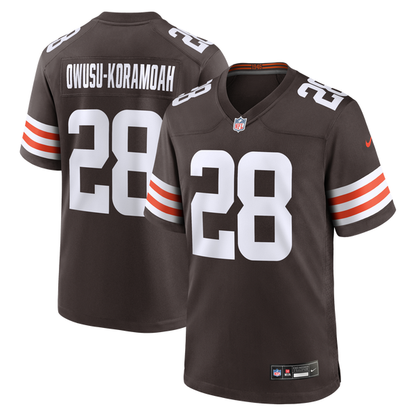 Cleveland Browns Jeremiah Owusu-Koramoah Brown Game Player Jersey