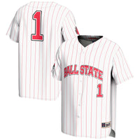 Ball State Cardinals Baseball Jersey, White Fashion Sportswear Jersey Shirt, Lightweight Breathable Athletic Jersey, Casual Gift for Men