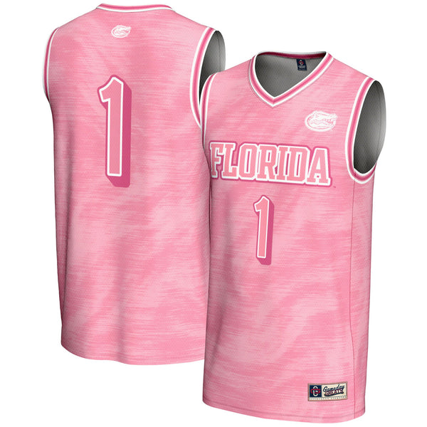 #1 Florida Gators Lightweight Basketball Fashion Jersey - Pink