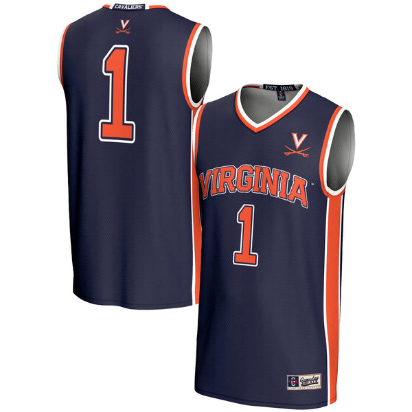 #1 Virginia Cavaliers Lightweight Basketball Jersey - Navy