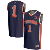 Virginia Cavaliers Basketball Jersey, Navy Lightweight Sportswear Jersey Shirt, Sleeveless Athletic Tank Jersey, Casual Gift for Men