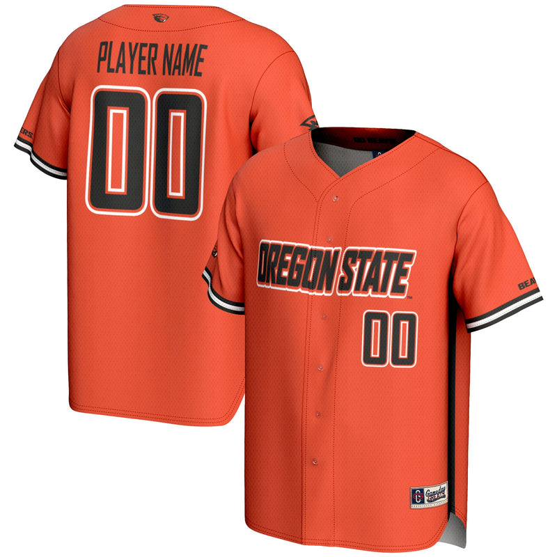 Oregon State Beavers Baseball Jersey, Orange Lightweight Sportswear Jersey Shirt, Lightweight Breathable Athletic Jersey, Casual Gift for Men